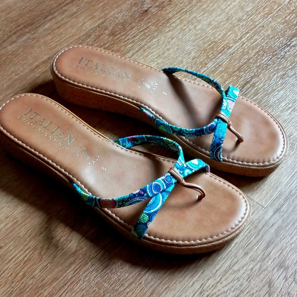 Italian Shoemakers sandals, Size 8